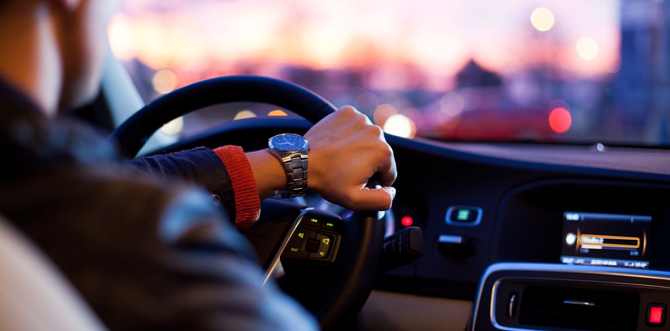 Driving in the evening