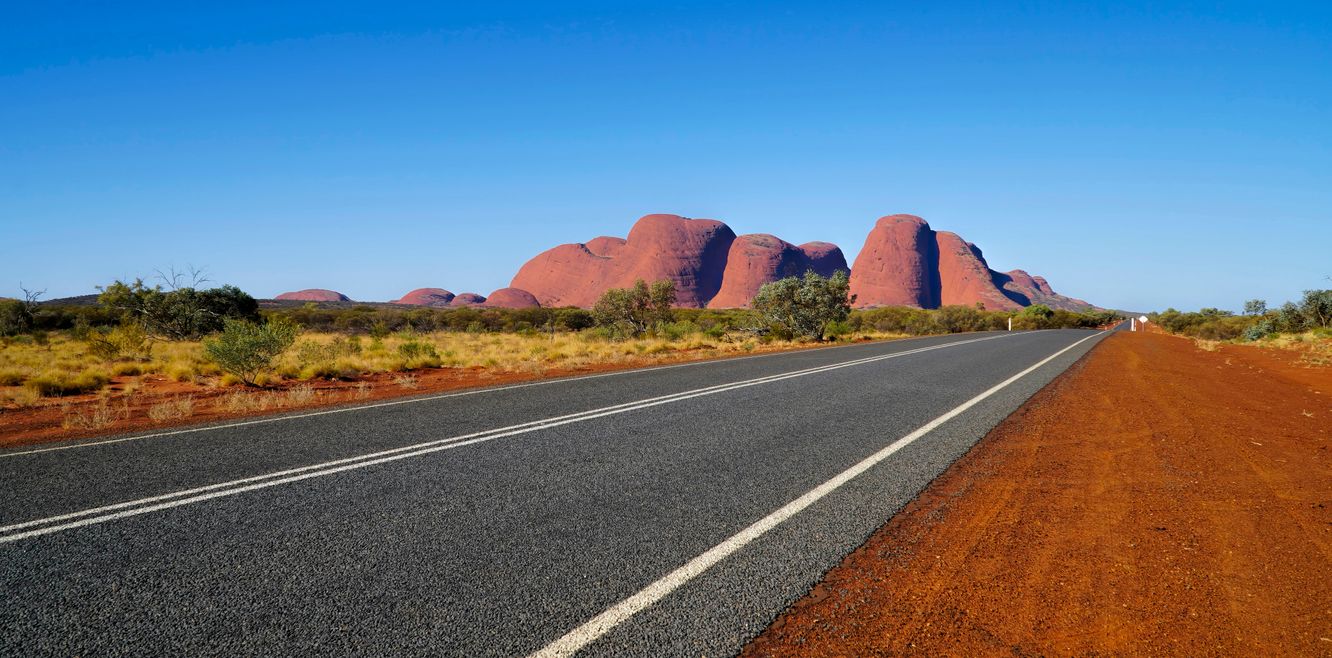 On the highway to the Olgas.