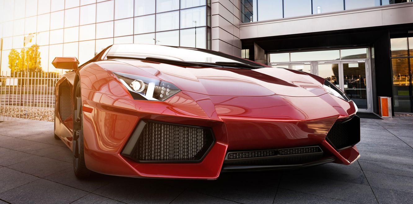 A red sports car.